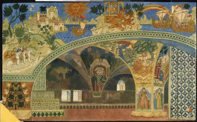 Decoración para la ópera "Sadko" de Nicolas (Nikolai) Rimski Korsakov (Rimski-Korsakov) (1844-1908). Obra de Ivan Yakovlevich Bilibin (Bilibine) (1876-1942), acuarela sobre papel
