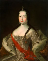 Retrato de la Tsesarevna de Rusia Anna Petrovna de Rusia, 1708-1728, después de 1721