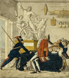 Napoleón Bonaparte vendiendo Bienes Robados, 1813