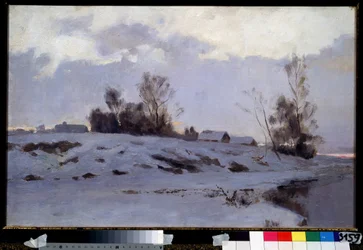 A principios de la primavera. Pintura de Ivan Ivanovich Yendogurov (1861-1898), óleo sobre lienzo, arte ruso del siglo XIX. Galería Estatal Tretyakov, Moscú.