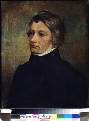 "Retrato del poeta Adam Mickiewicz (1798-1855)" Peinture de Ivan Khrutsky (Khroutsky o Khroutski) (1810-1885) 1850 environ Russian State Archive of Literature and Art, Moscou