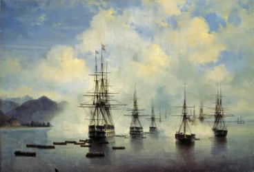 El desembarco del General N. Raewski en Subaschi en julio de 1839