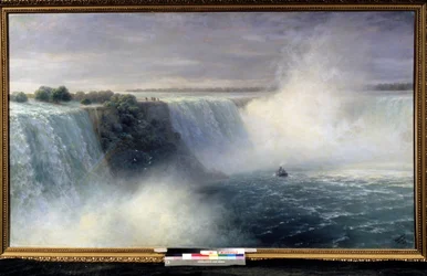 Pintura ""Las cataratas del Niágara"" de Ivan Aivazovsky (1817-1900) 1892 Museo Nacional de Arte de la República de Bielorrusia, Minsk