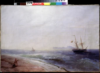 Líle de Tzapri (Italia) (Tzapri Islandia). Pintura de Ivan Konstantinovich Aivazosky (Ivan Konstantinovich Aivazovsky