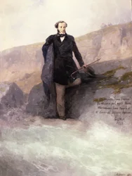 Pushkin (1799-1837) en la orilla del mar Negro, 1897
