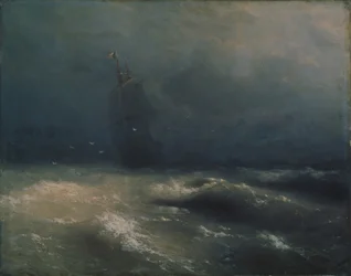 Tormenta en la costa cerca de Niza, 1885