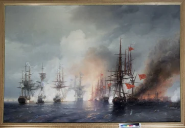 La batalla de Sinop el 30 de noviembre de 1853