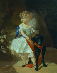 Niña con perro, 1860s