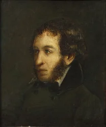 Último retrato en vida del poeta Alexander Sergeyevich Pushkin 1799-1837, 1837