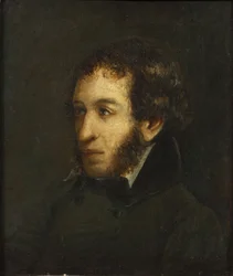 Último retrato en vida del poeta Alexander Sergeyevich Pushkin