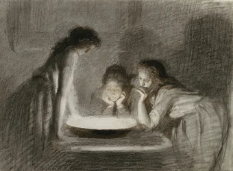 Adivinación en Nochebuena, 1870s