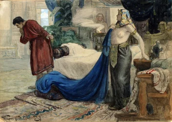 "José y la mujer de Putifar", c.1900 (acuarela, gouache)