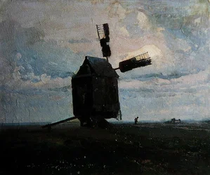 Molino de viento, c.1930 (óleo sobre tabla)