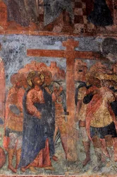 Fresco en la Catedral de Nuestra Señora del Signo, Novgorod, principios del siglo XVIII