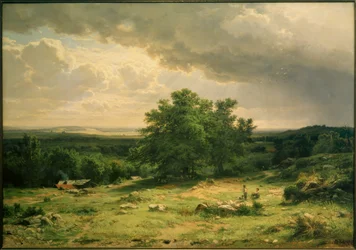 I.I. Schischkin, Vista de los alrededores de Düsseldorf