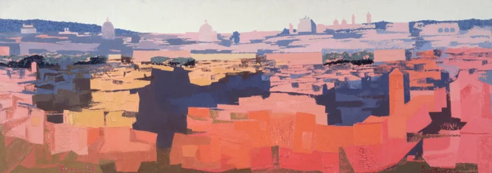 Roma, Vista desde la Academia Española en el Gianicolo, Atardecer, 1968