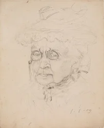 Mujer con lorgnette
