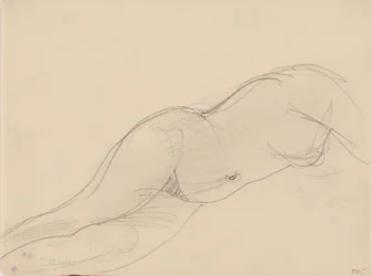 Modelo femenino, acostada