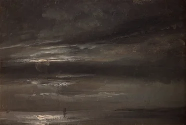 Luz de luna sobre el mar