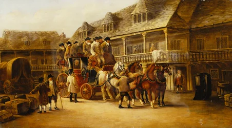 Abordando el coche hacia Londres, 1879