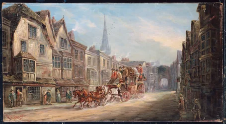 El correo real de Londres a Exeter pasando por Salisbury, 1895