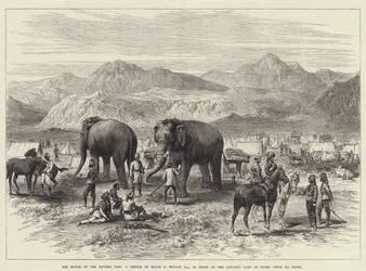 La Boca del Paso Khyber, frente al Campamento Avanzado en Hurri Singh Ka Bourj
