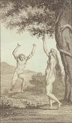 Ilustración de "Adam og Eva" de Ewald. III