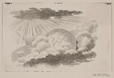 El globo terráqueo rodando entre nubes