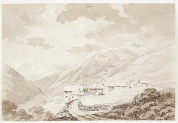 El pueblo de Airolo en los Alpes