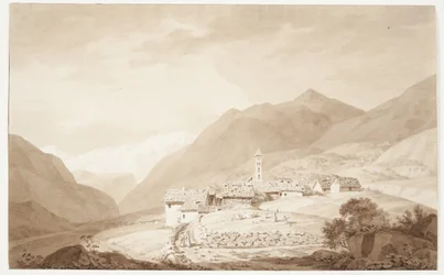 El pueblo de Airolo en los Alpes