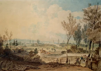 Vista de Oxford desde el lado sur de Headington Hill