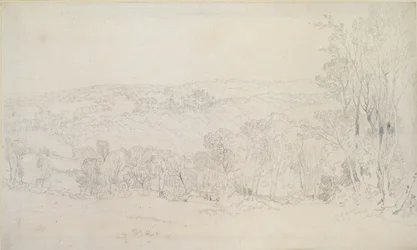Vista distante del parque del castillo de Lowther, 1809