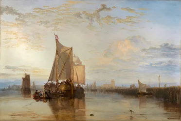 Dort o Dordrecht: El barco de Dort desde Rotterdam calmado, 1818