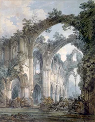 «Interior de la abadía de Tintern, Monmouthshire», hacia 1794
