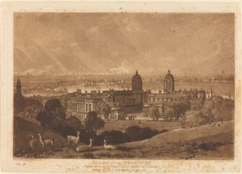 Londres desde Greenwich, publicado en 1811