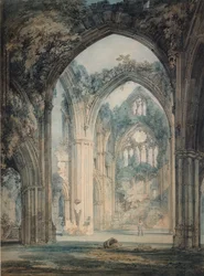 Transepto de la abadía de Tintern, Monmouthshire, hacia 1794