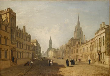 Vista de la High Street, Oxford, 1809-1810