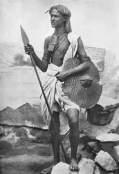 Un Hamita Bishari, Desierto Nubio, entre el Nilo y el Mar Rojo, 1912