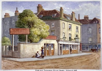 Vieja Cabra y Compases Inn, Marylebone Road, Londres, 1868