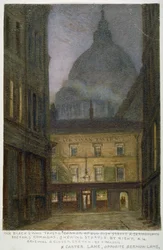 La taberna Black Swan en Carter Lane, City of London, 1870
