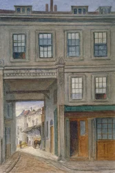 Vista de New Inn, Old Bailey, Ciudad de Londres, 1868