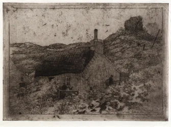 Cabaña del pescador en la colina--Isla de Man