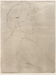 Cabeza grande de perfil
