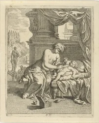 Tetis unta a Aquiles con ambrosía Escenas de la vida de Aquiles (título de la serie) Vitam et mortem achilli (título de la serie)