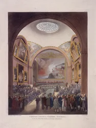 Sala del Consejo del Guildhall, Londres, 1808