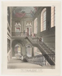 El salón y la escalera, Museo Británico, 1 de abril de 1808
