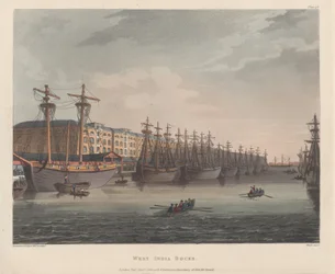 West India Docks, 1 de enero de 1810