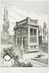 Sala de baños, de un volumen de diseños de varios arquitectos, pub. Morel & Cie, París