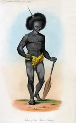 Nativo de las Islas Papua, c1840