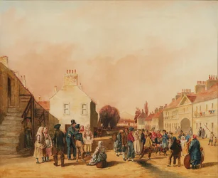 Fisherrow, Musselburgh (lápiz y acuarela)